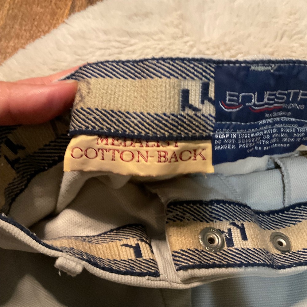 Miller's Medalist Cotton Back‎ Breech Size 26 Light Gray Riding Pants Equestrian - Picture 4 of 9